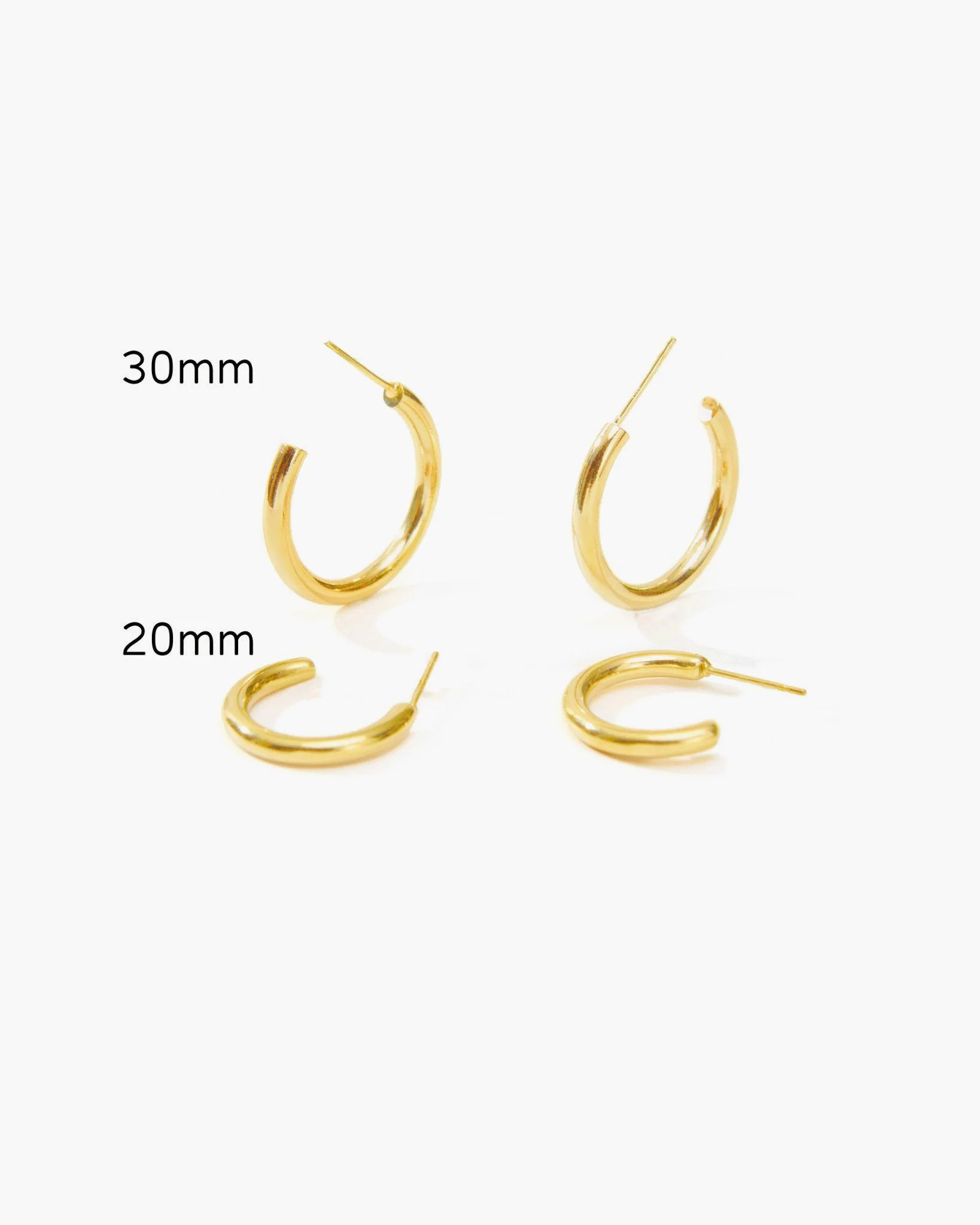 Gold 30mm Endless Hoop Earrings - Image 4