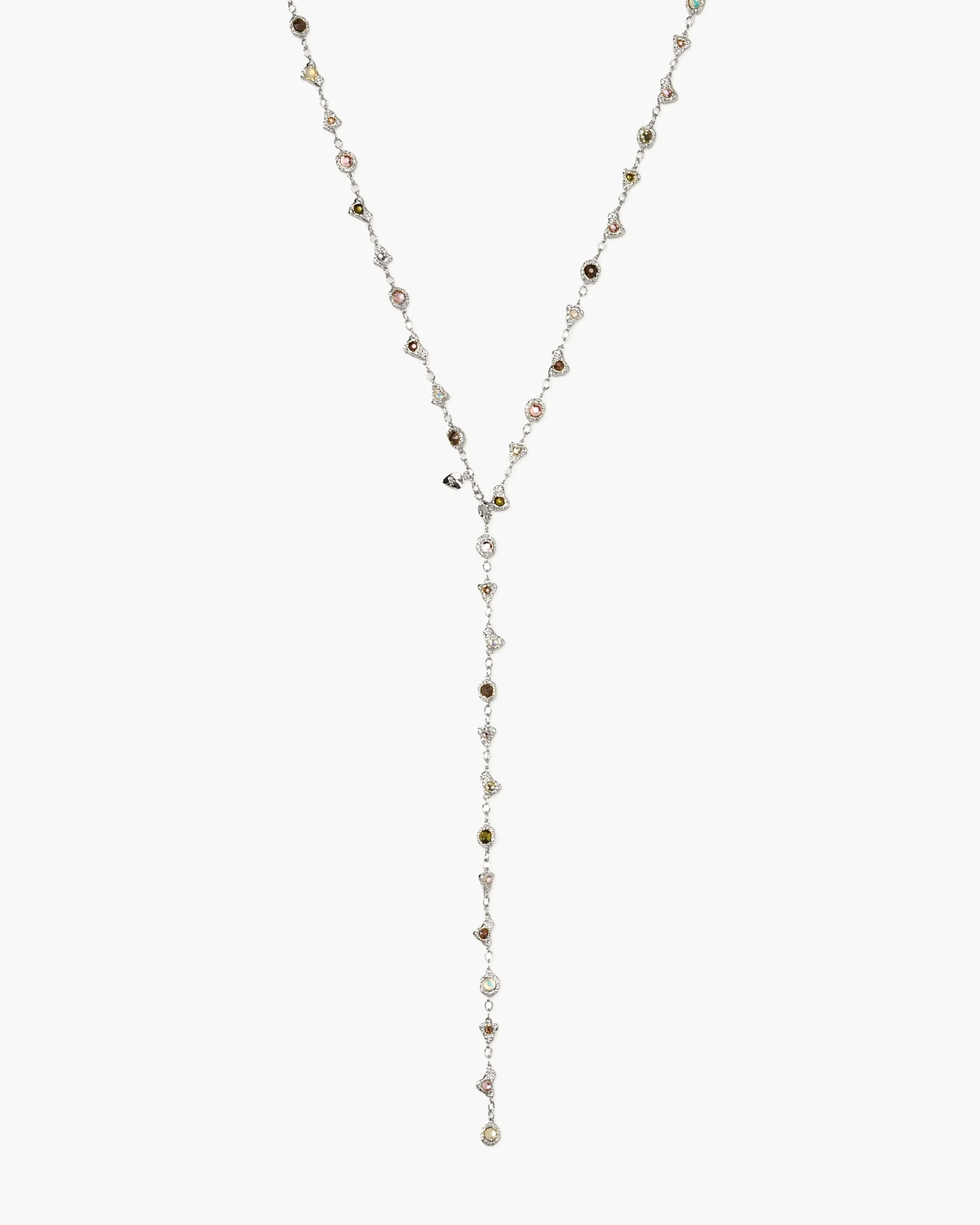 Prism Crystal Long Chain in Silver - Image 3