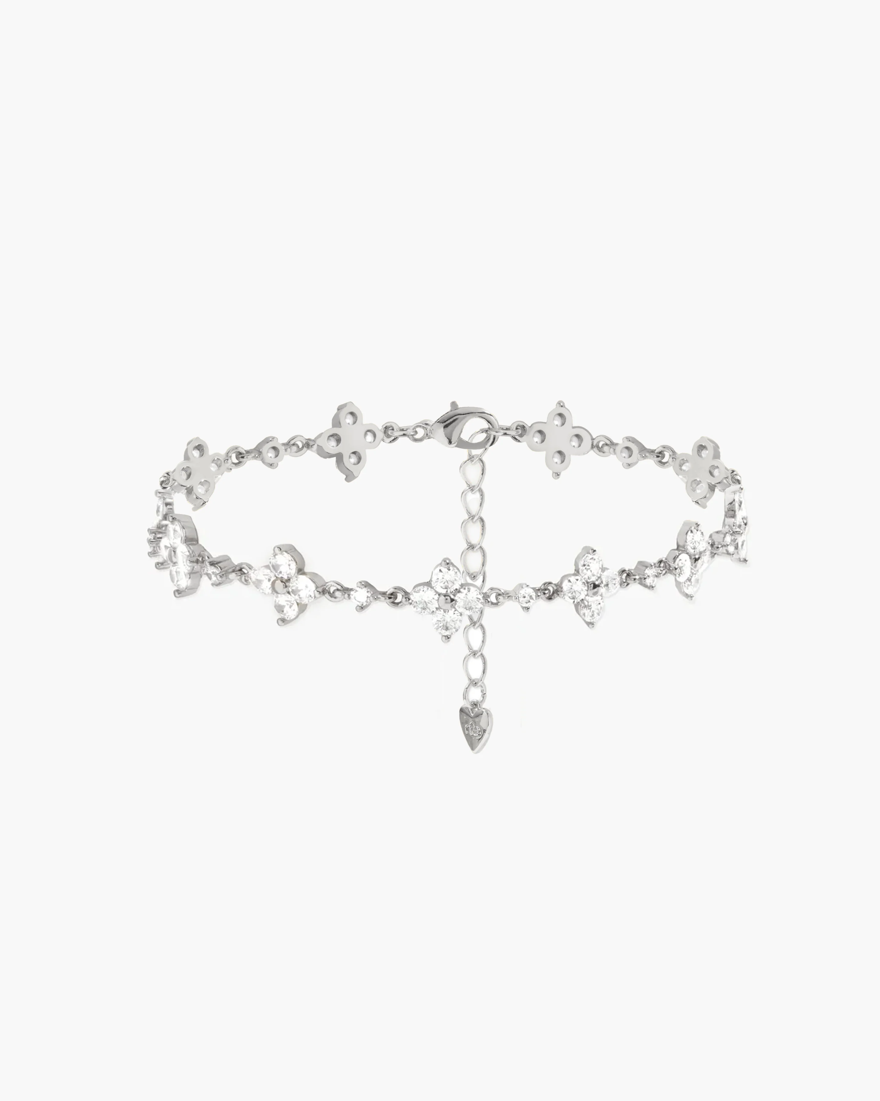 Sparkle Clover Bracelet in Silver - Image 3